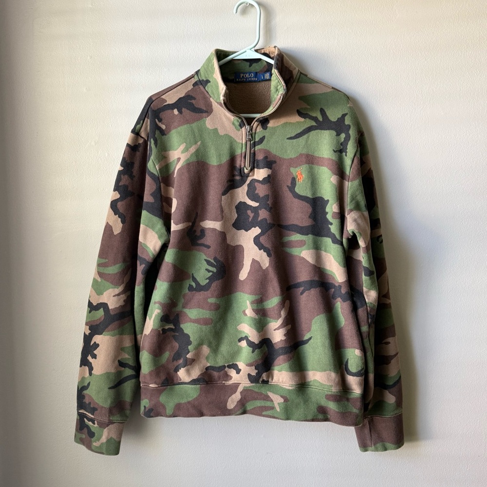 Men’s Ralph Lauren Camo Quarter-Zip - Large